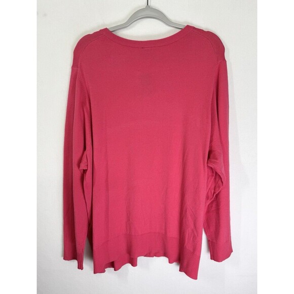 NWT Torrid Everyday Soft Cardigan Sweater Womens 3X Honeysuckle Pink Button Crew - Picture 2 of 8